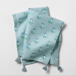 OPALHOUSE • x8 Set Light Blue Tasseled Napkins